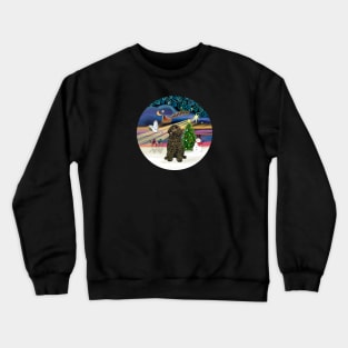 "Christmas Magic" Featuring a Brown Portuguese Water Dog Crewneck Sweatshirt